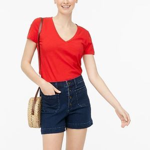J crew Button-fly denim short with patch pockets